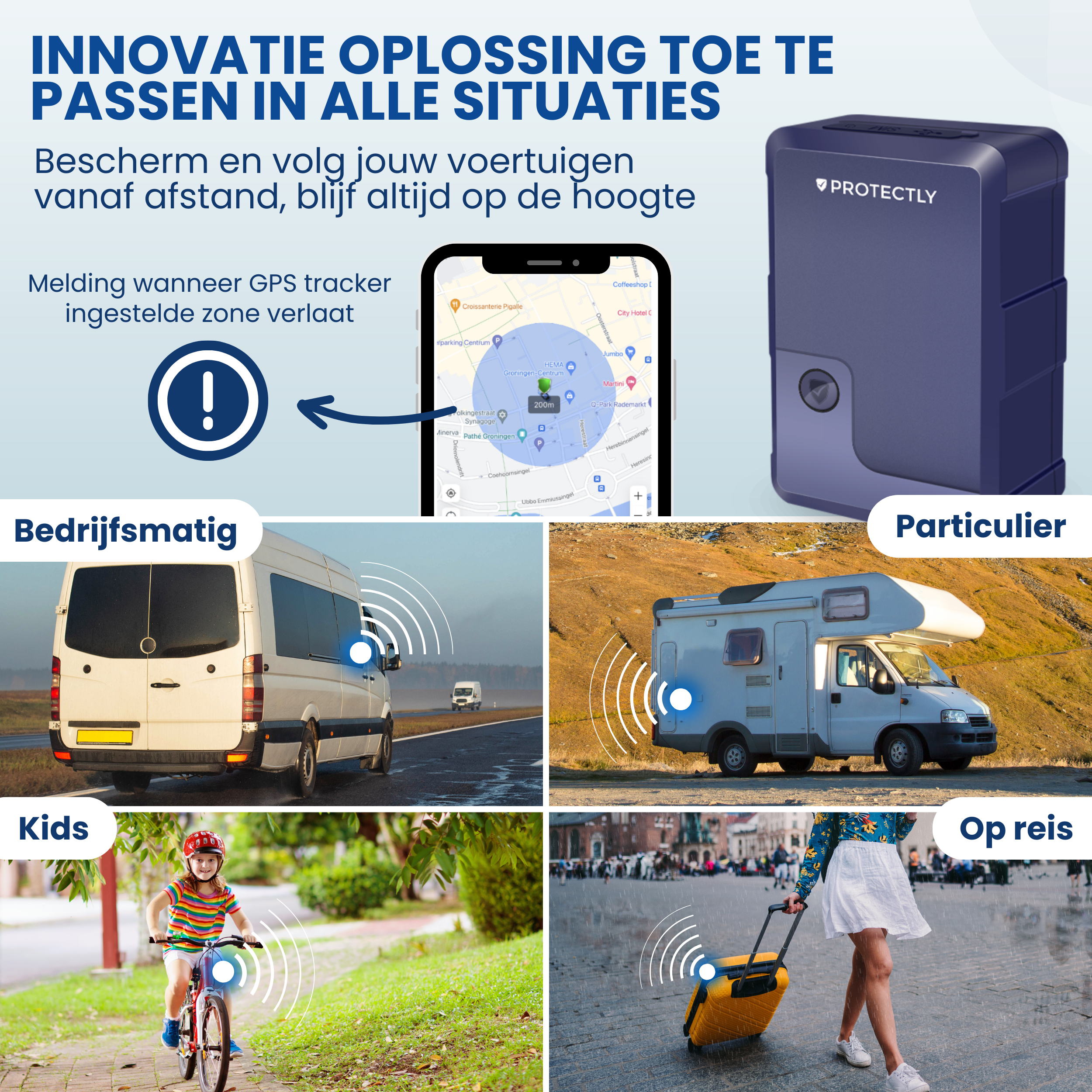 Protectly® GPS Tracker Extreme - Avec Sim - Incl. Suivi à vie !