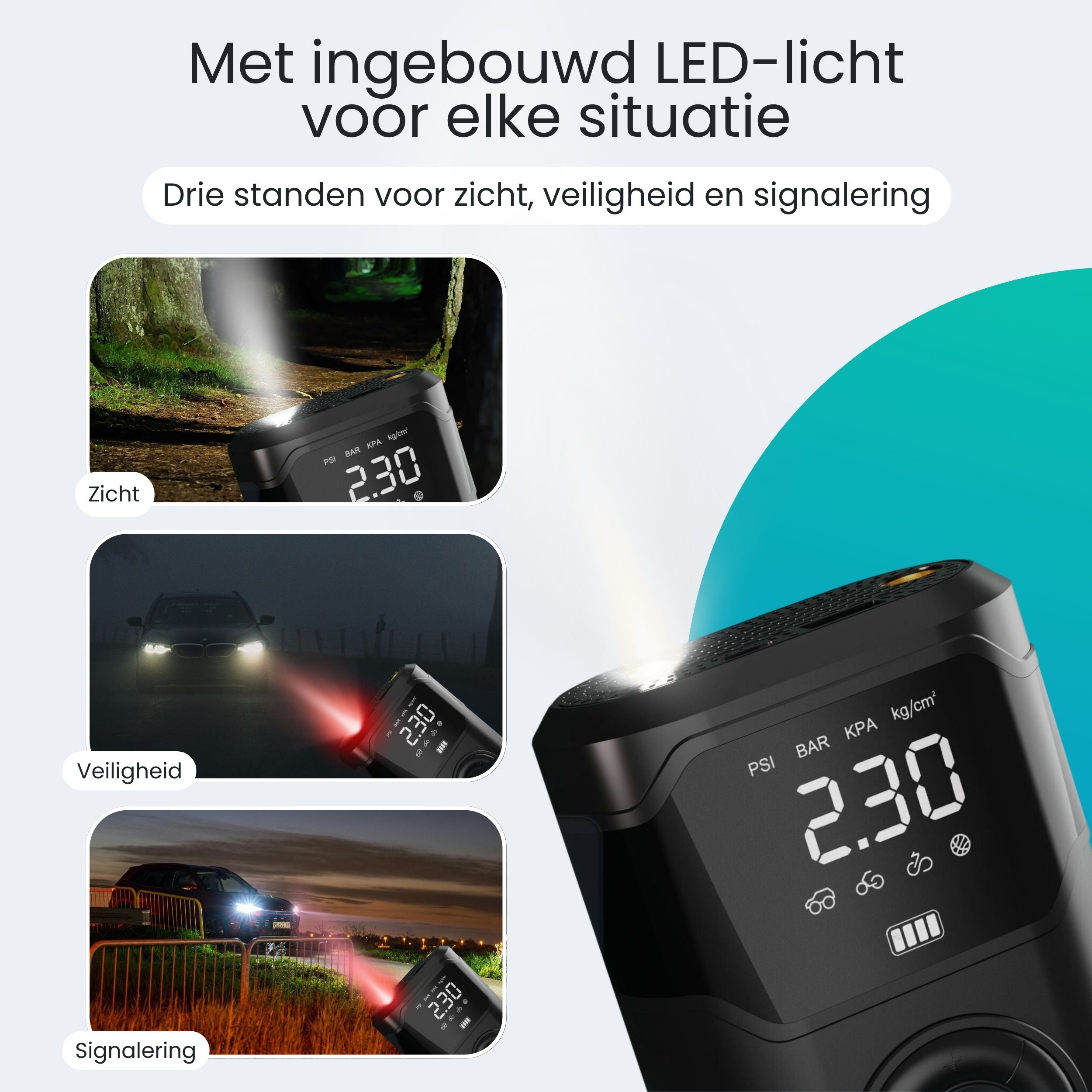 Siltcon Luchtcompressor – 30L/min – 10.5 bar automatische bandenpomp - Siltcon