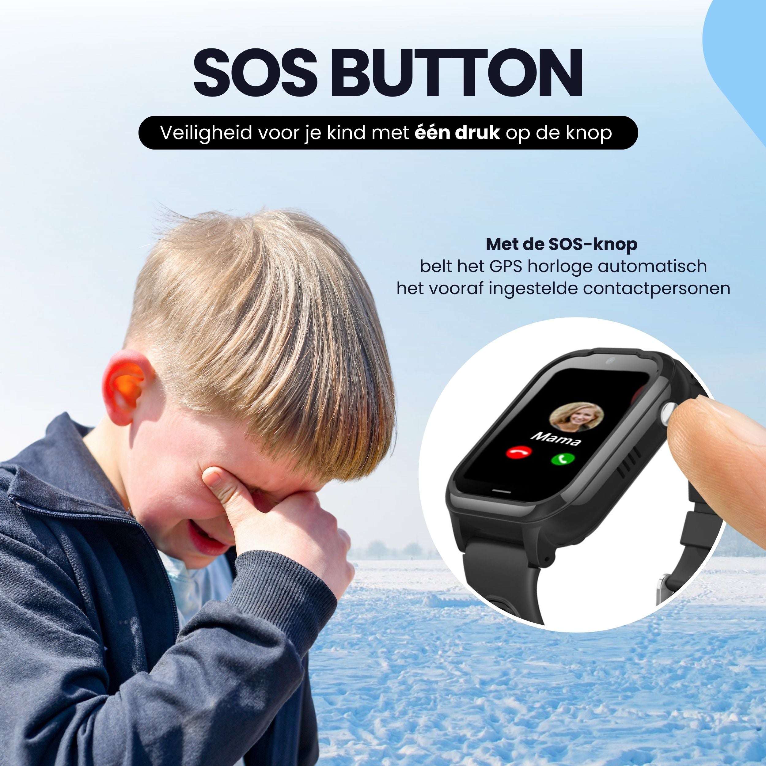 Protectly® Smartwatch Kinderen - GPS Horloge Kind Met Simkaart - 4G - Videobellen - HD Camera - SOS-Knop - Whatsapp en SMS - Elke polsmaat - Incl. Simkaart