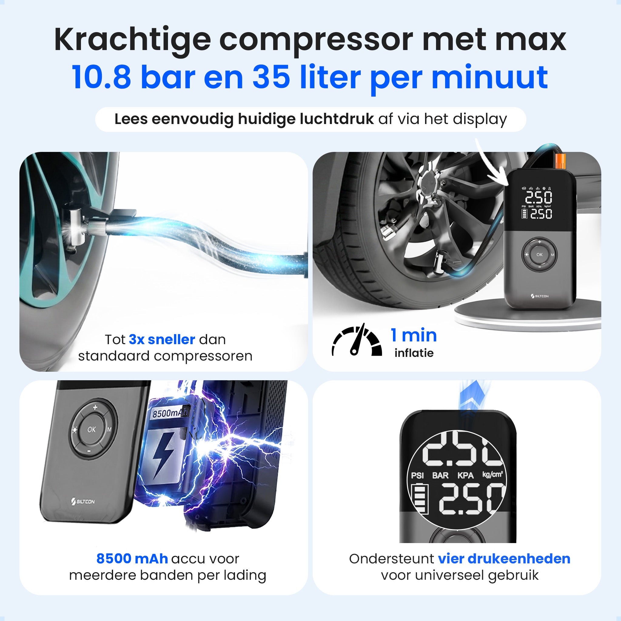 Siltcon® Elektrische Luchtcompressor