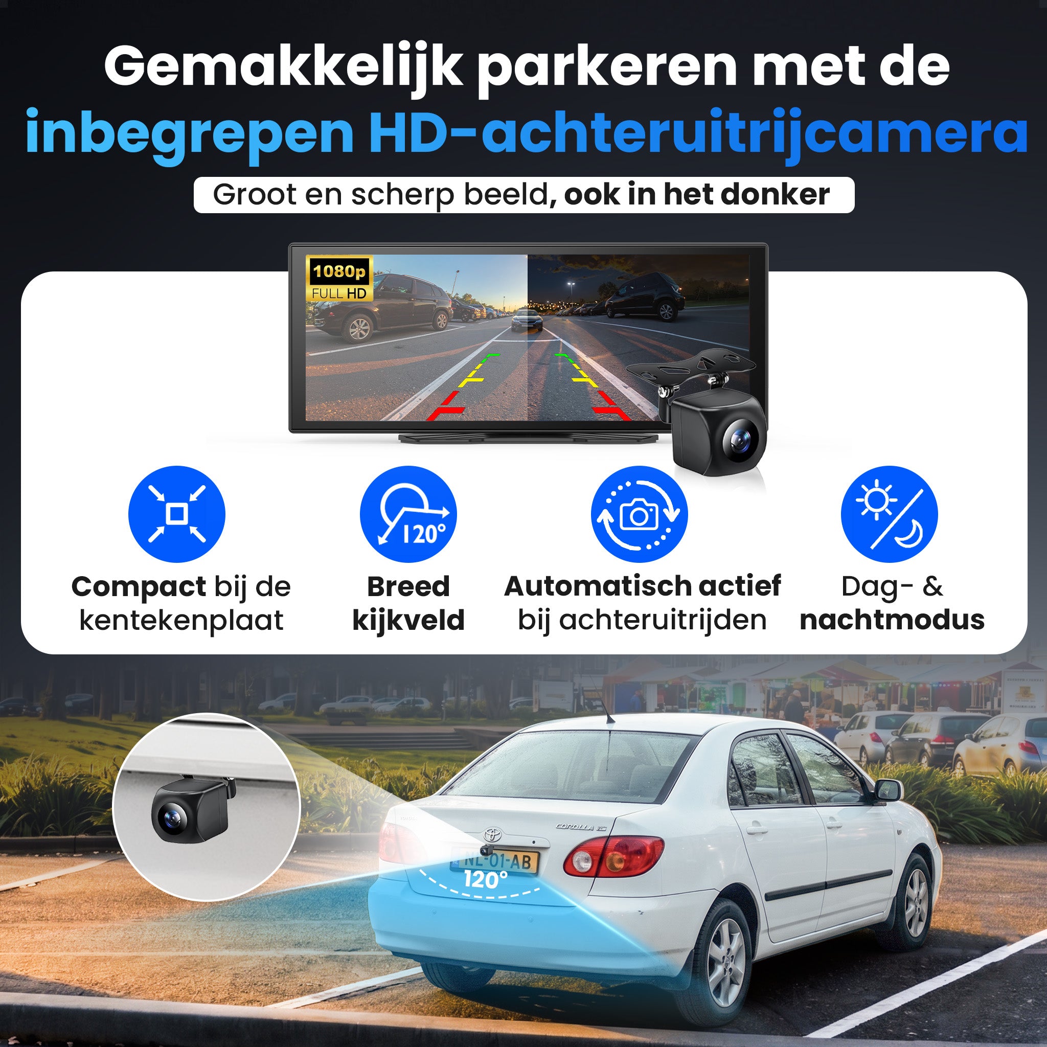 Siltcon® 11.26" Carplay / Android Auto Scherm & 4K Dashcam