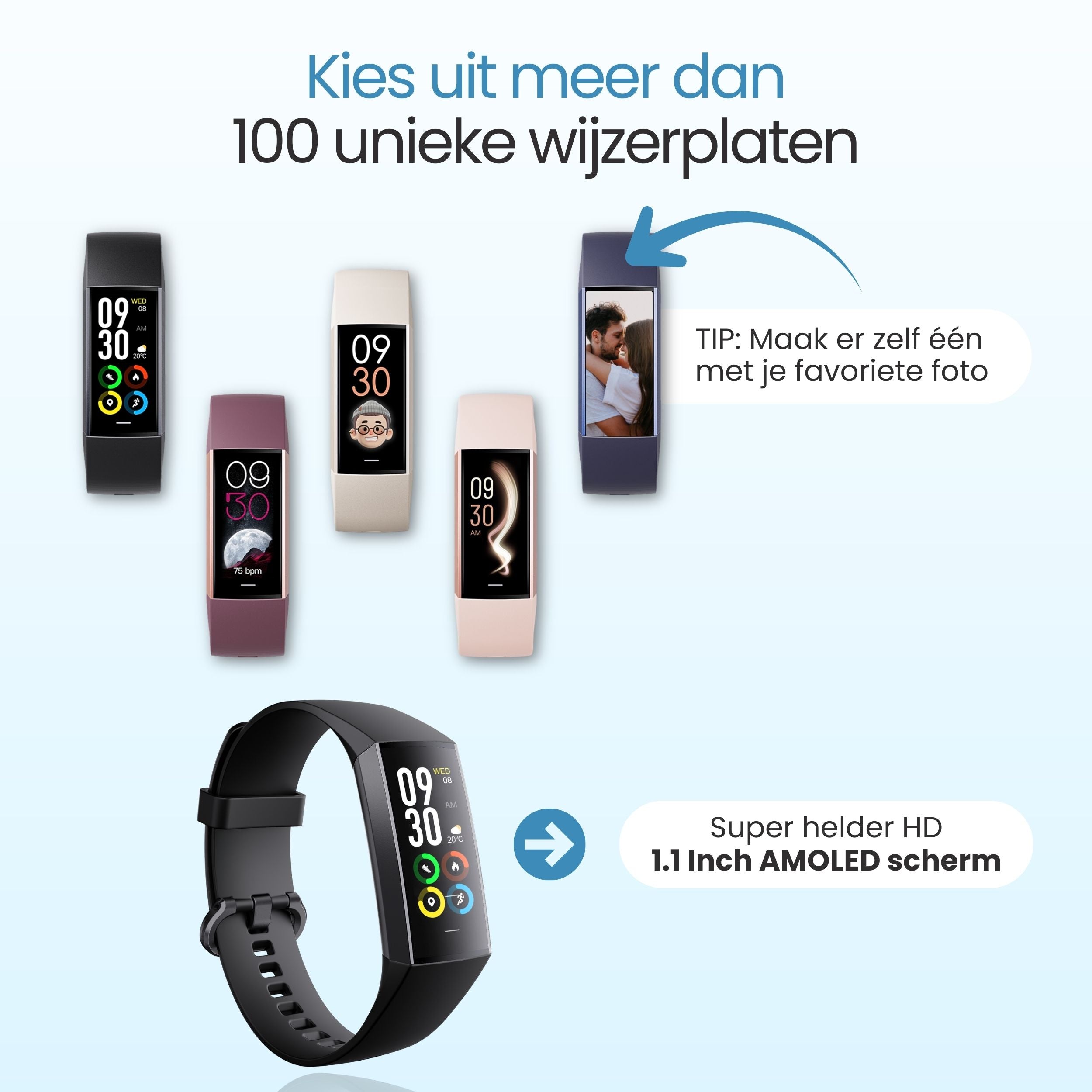 Siltcon® Activity Tracker Pro – Stappenteller Horloge