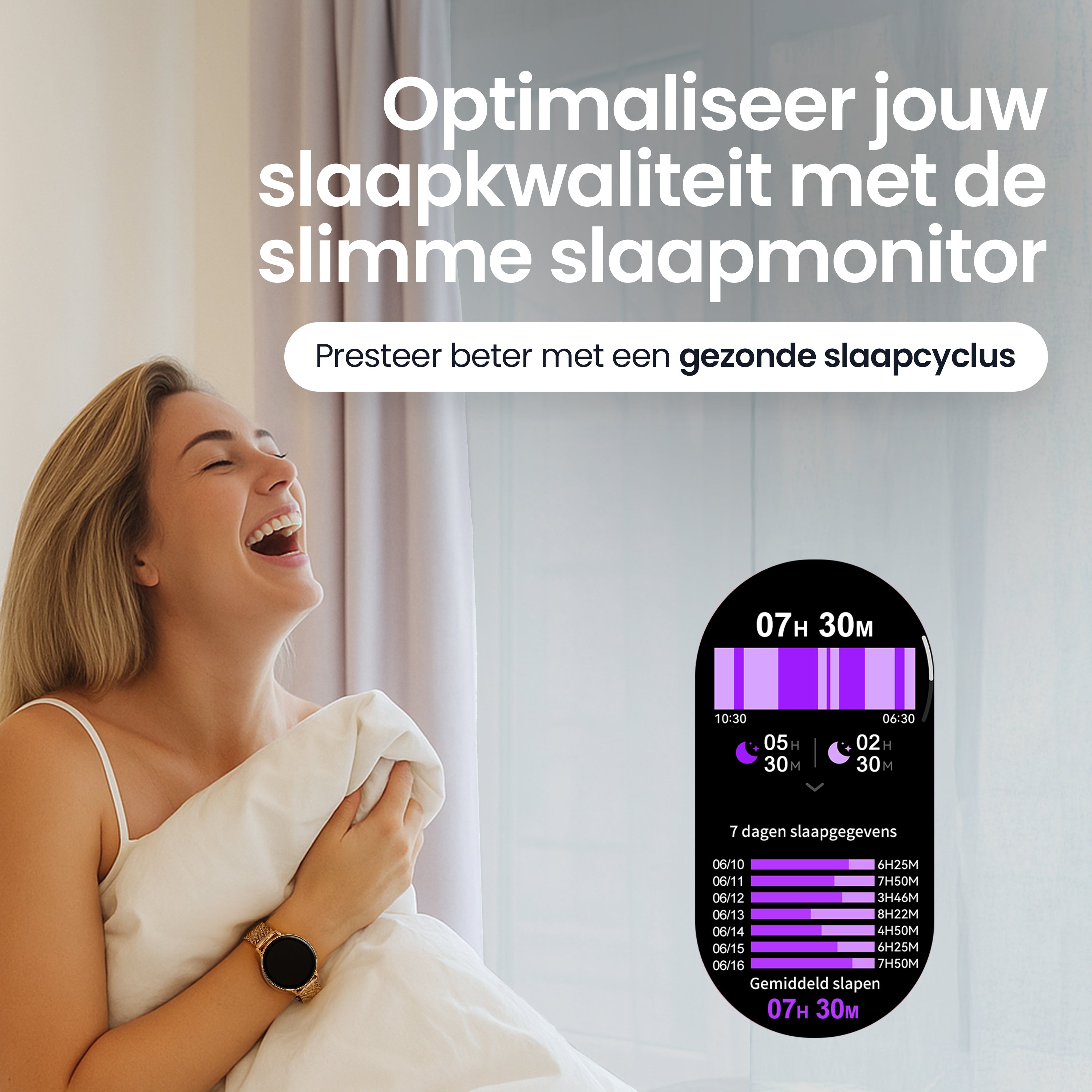 Siltcon Auréa Smartwatch Dames – Incl. 5 bandjes