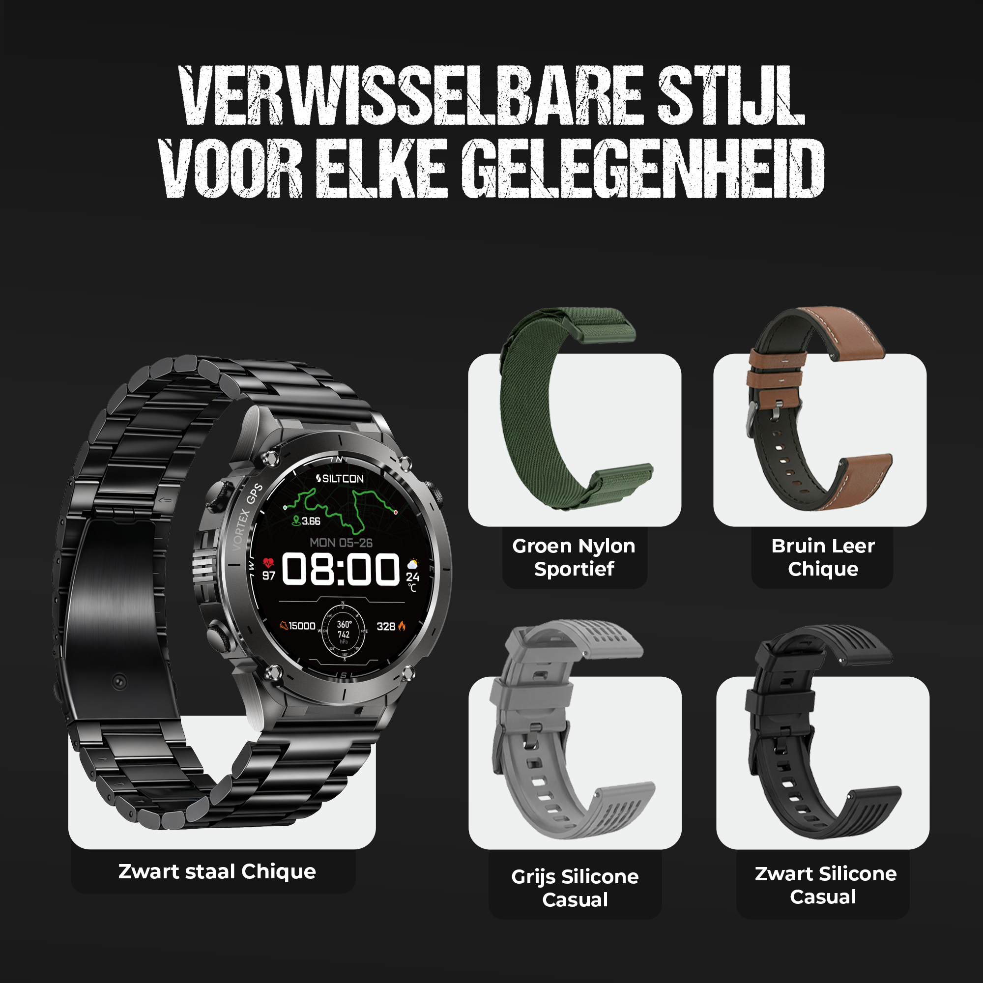 Siltcon® Smartwatch Bands – Original Bands for Vortex Smartwatch