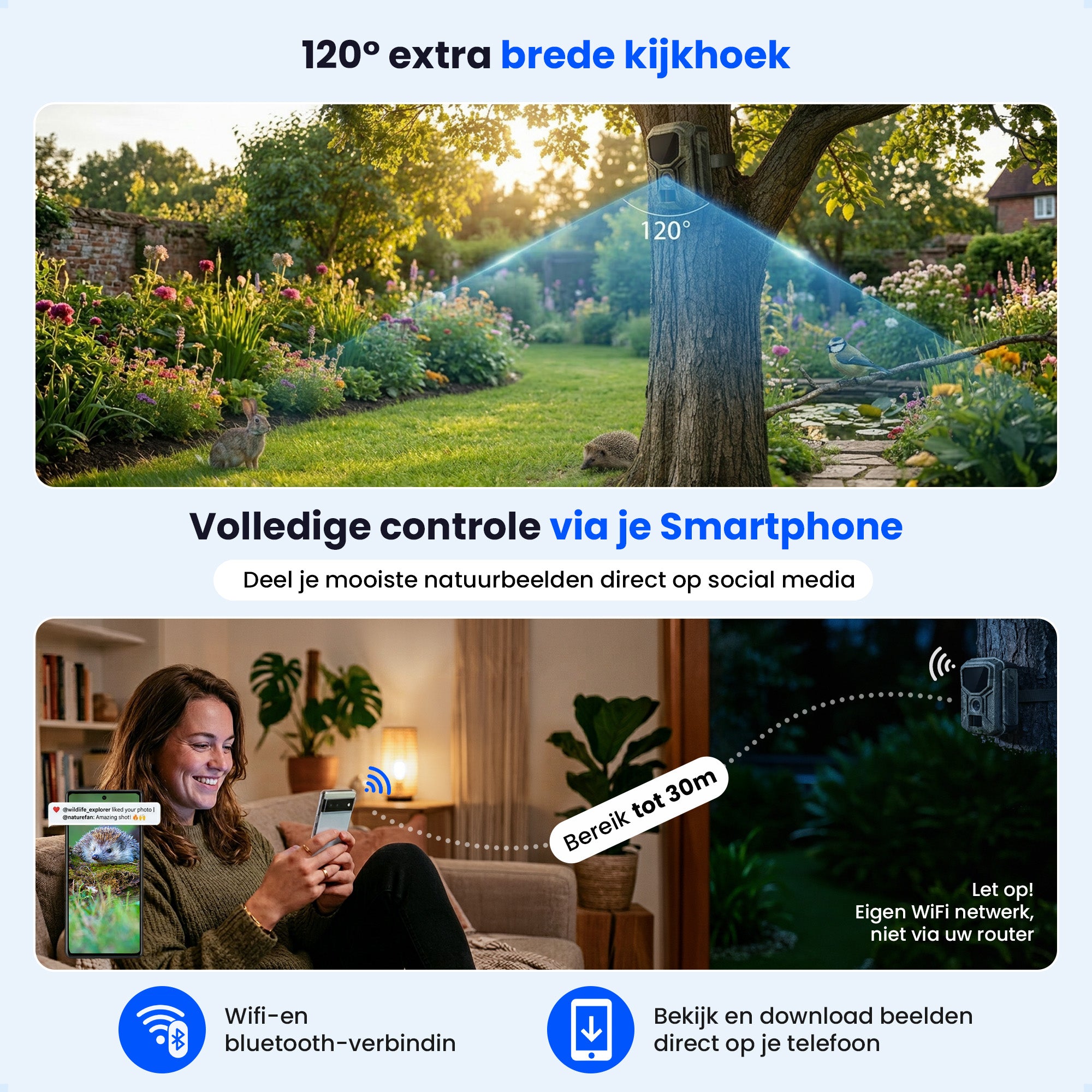 Siltcon Wildlife Camera with Solar Panel on Cable 8K