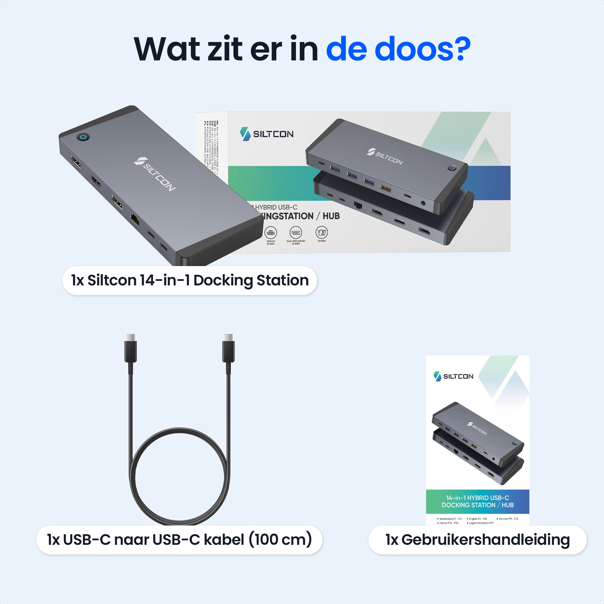 Siltcon® 14 in 1 - Docking Station Laptop