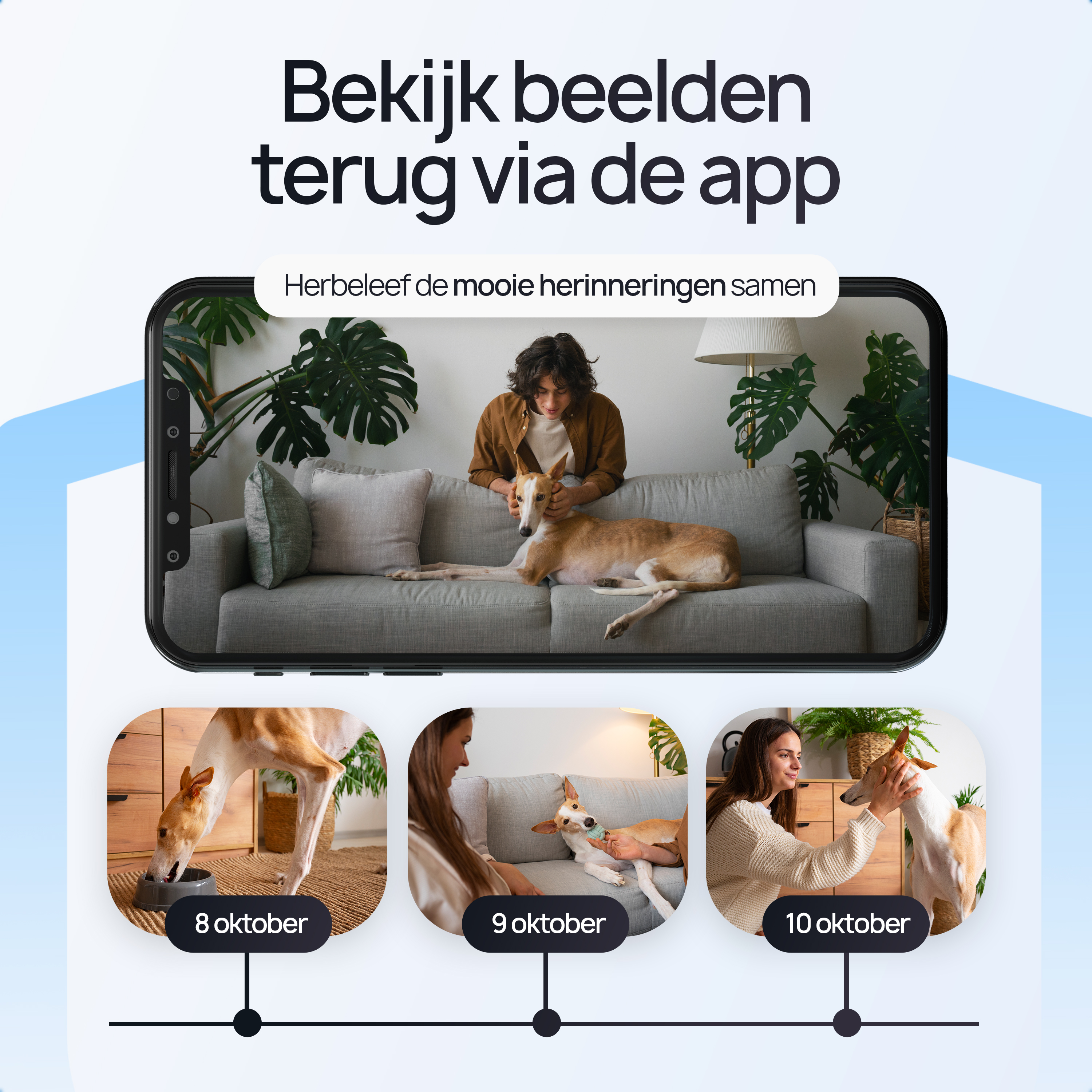 Caméra de sécurité intérieure Protectly® 2K - Caméra pour animaux de compagnie - Avec application WiFi - 2K 3MP Ultra HD - Noir