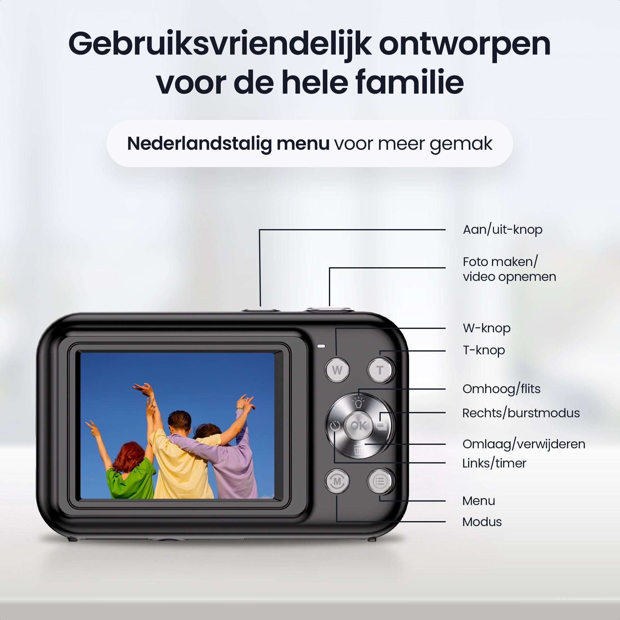 Siltcon® Digitale Camera - Full HD - 64 MP - Zwart