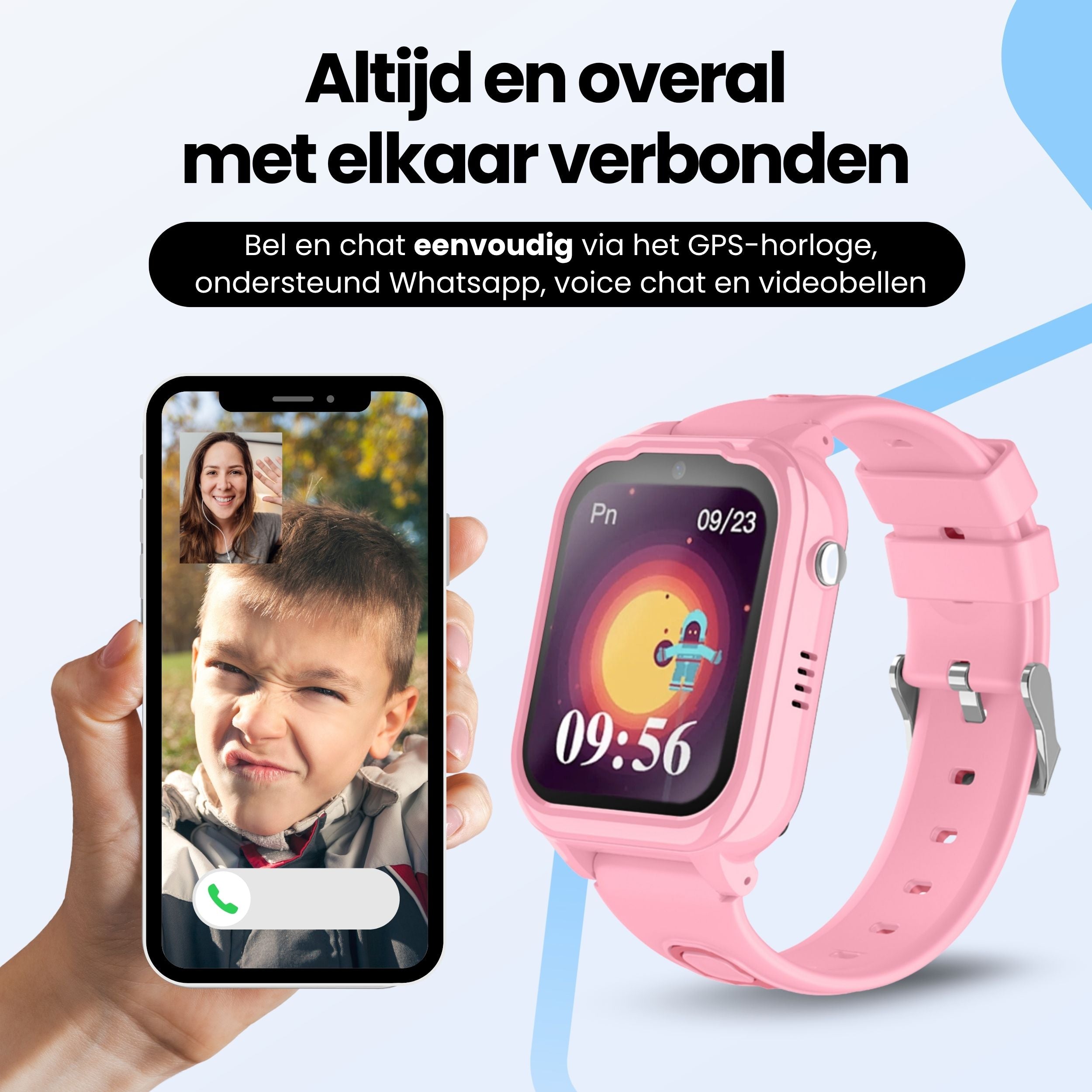 Protectly Kids Smartwatch – GPS horloge kinderen – Smartwatch kind met bellen - Roze
