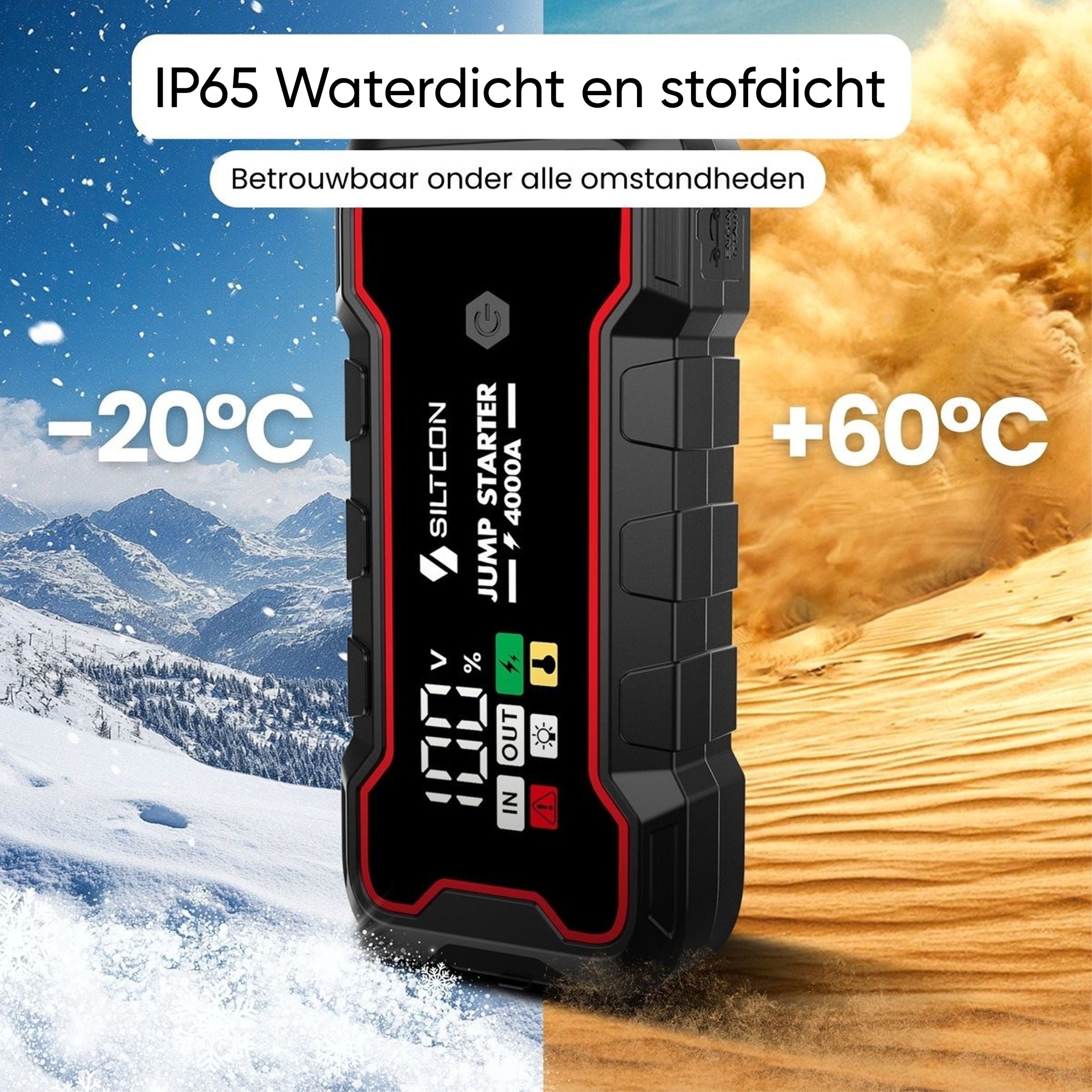 Siltcon Jumpstarter for Car 4000A – Battery Starter &amp; Power Bank 24000mAh