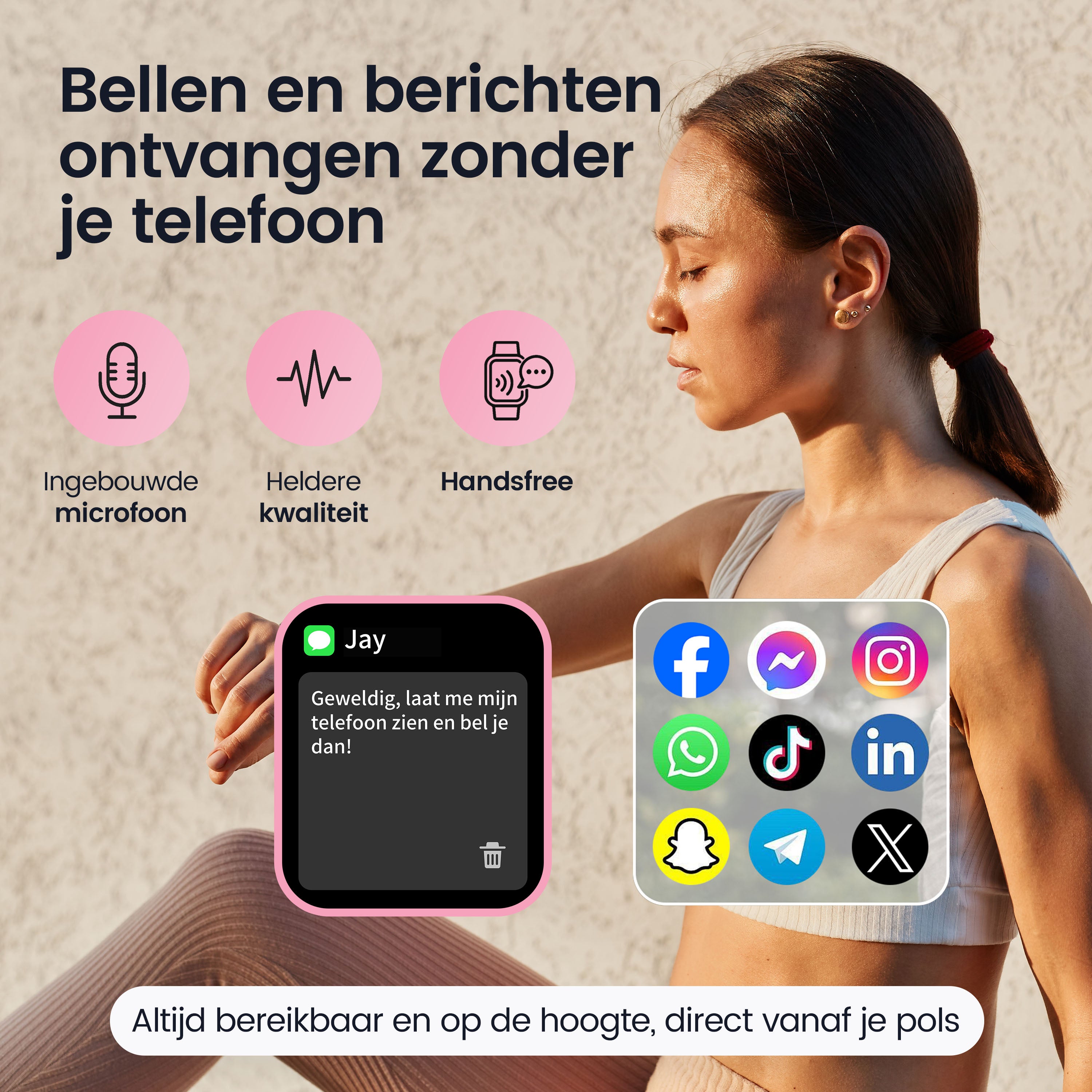 Siltcon Seréa Smartwatch Dames - Zwart
