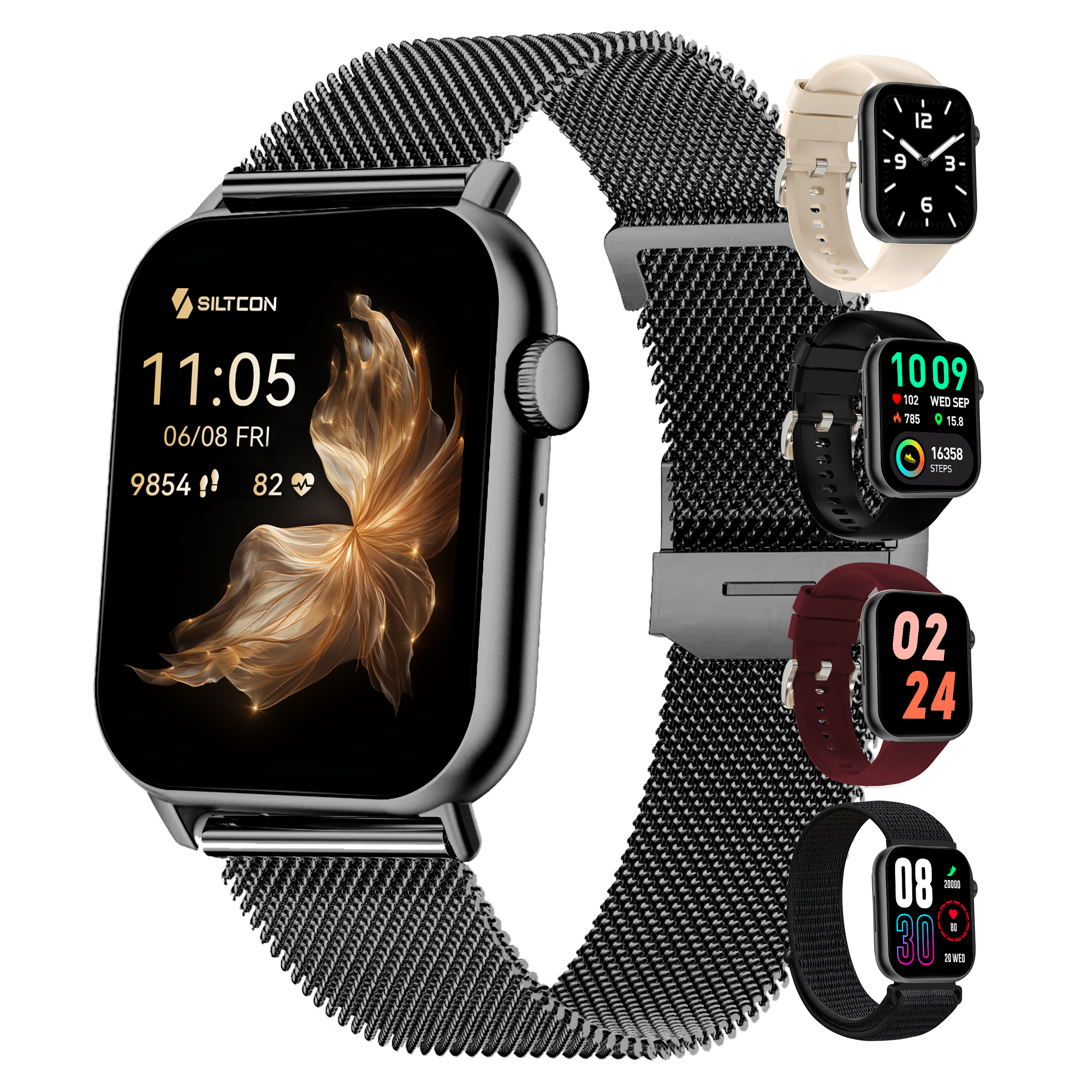 Siltcon Seréa Smartwatch Dames - Zwart