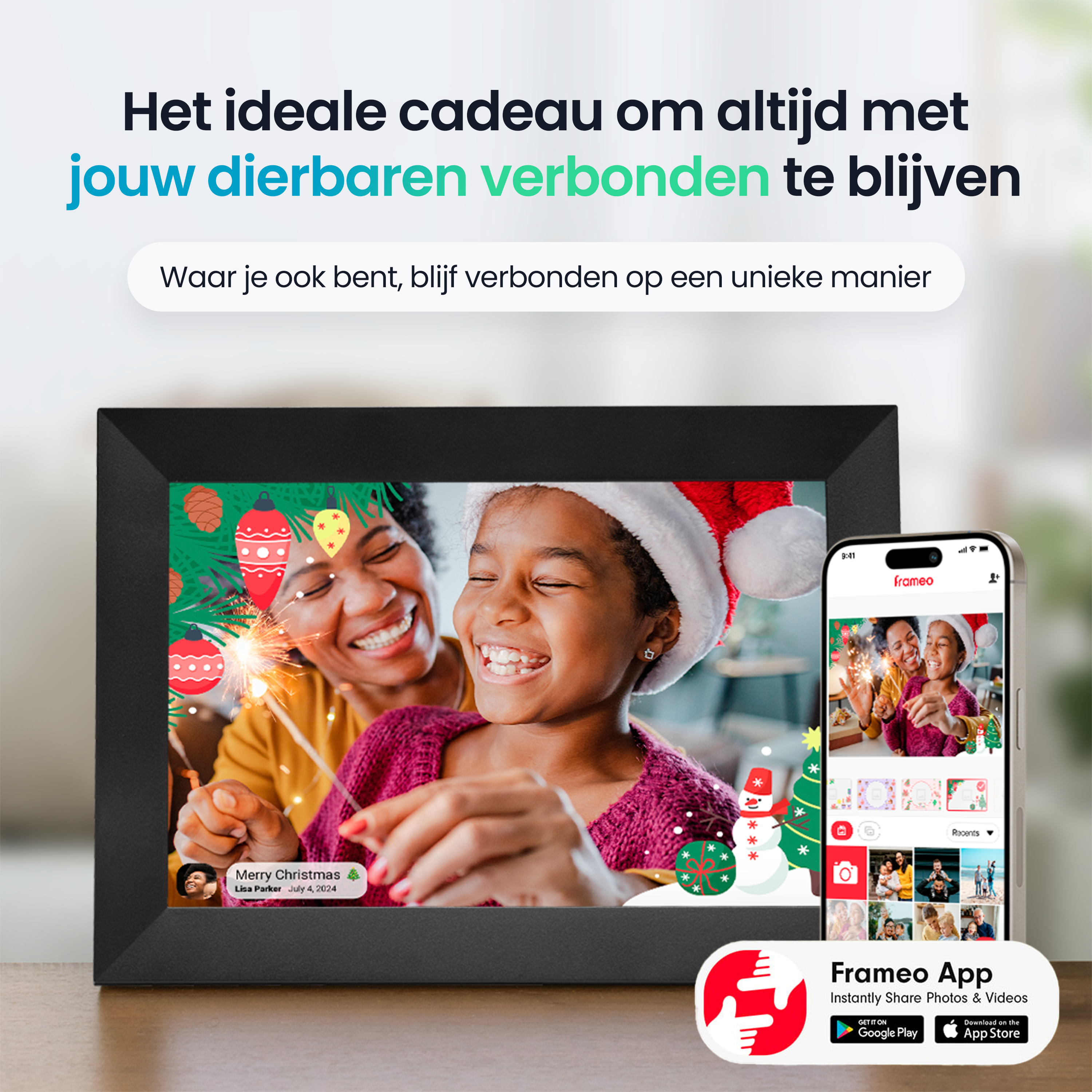 Siltcon Digitale Fotolijst Wifi – 10.1 inch HD & 16GB Opslag