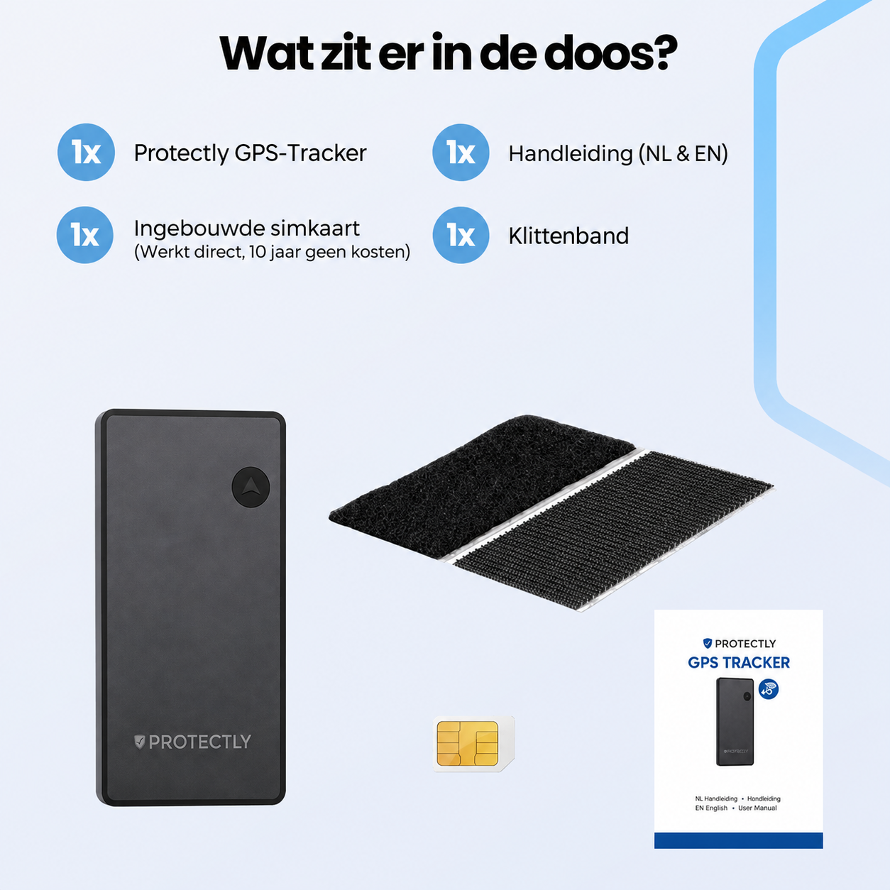 Protectly® GPS Tracker 10 Jaar Zonder Abonnement – Tot 5 Jaar Batterij