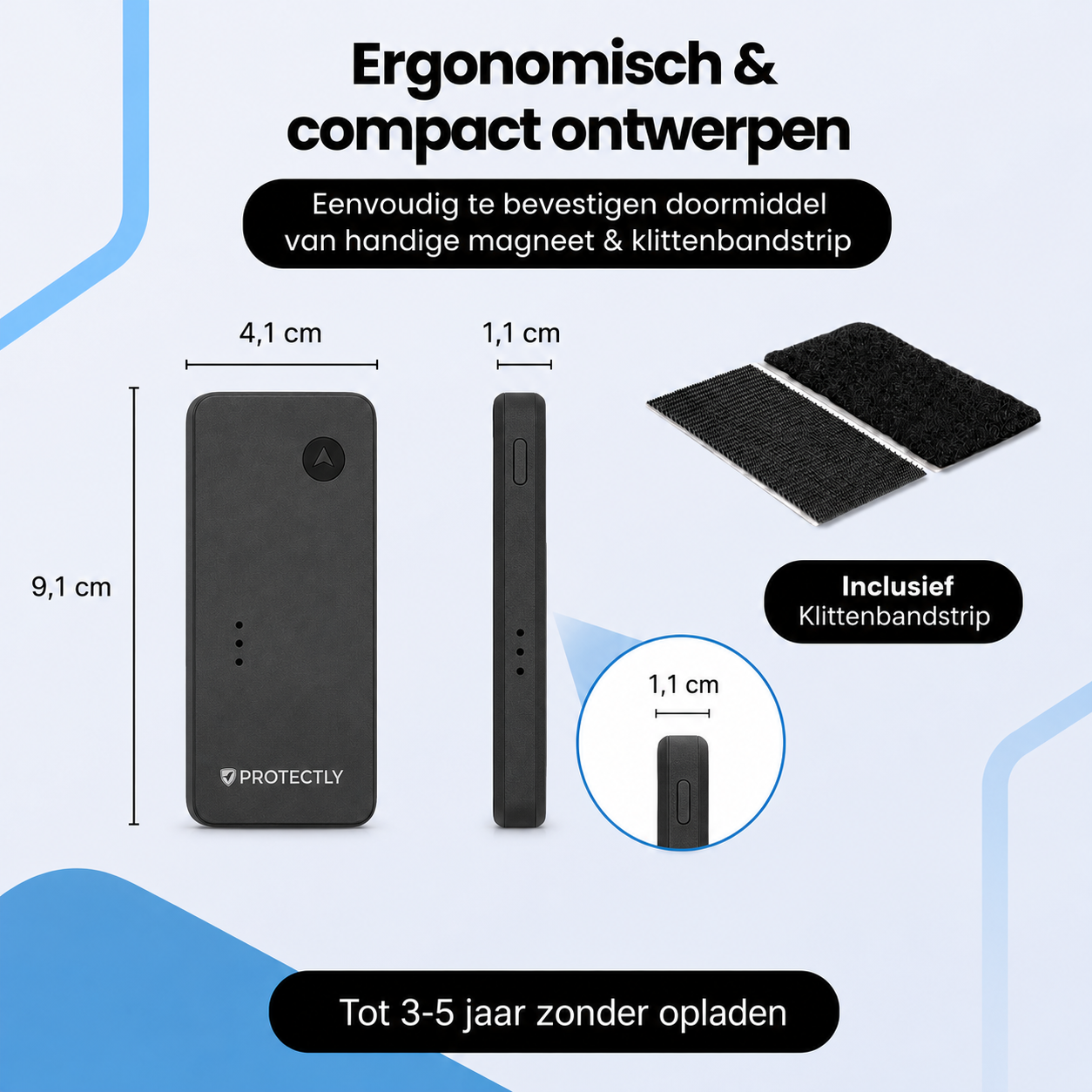 Protectly® GPS Tracker 10 Jaar Zonder Abonnement – Tot 5 Jaar Batterij