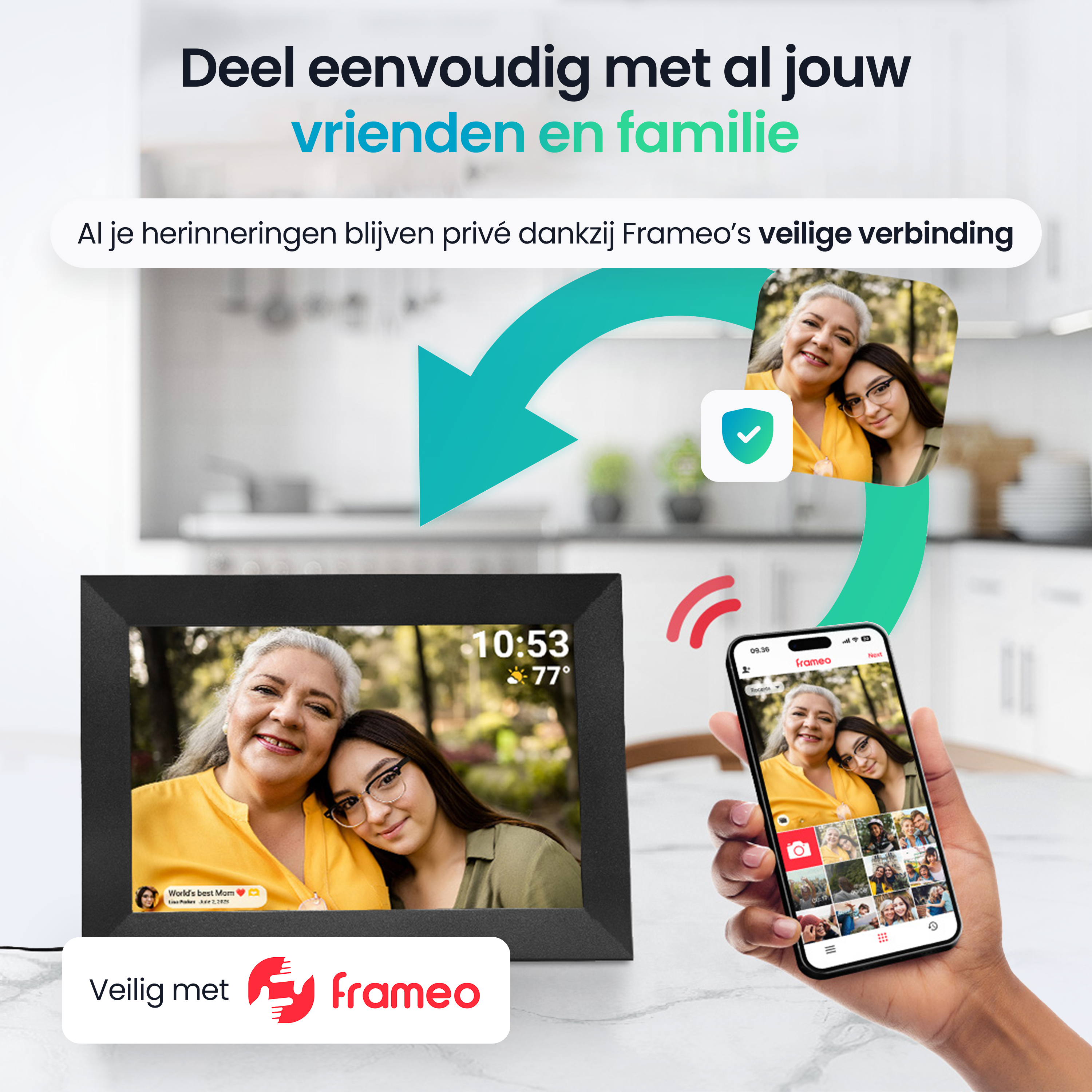 Siltcon Digitale Fotolijst Wifi – 10.1 inch HD & 16GB Opslag