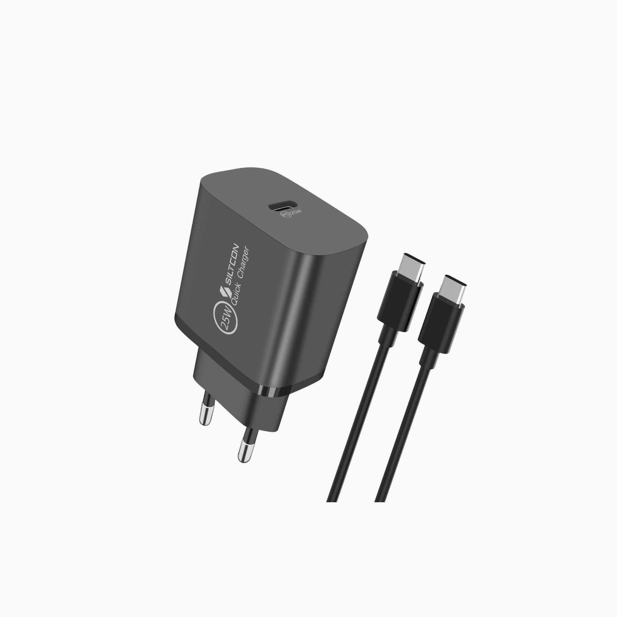 Siltcon 25W USB-C Snellader – Compact & Supersnel Opladen - Siltcon