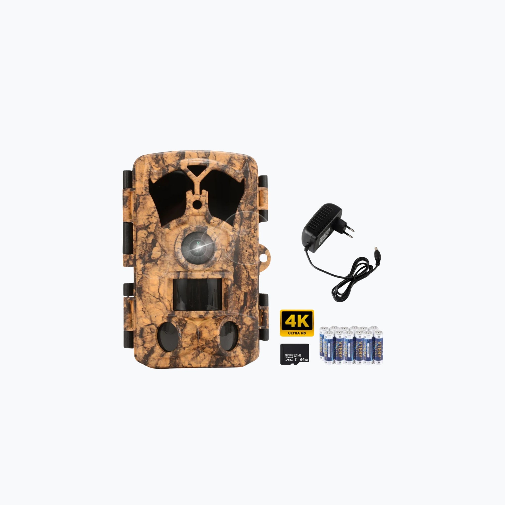 Siltcon Professionele Wildcamera met Nachtzicht - 4K Ultra HD & 60MP + 6V DC Adapter