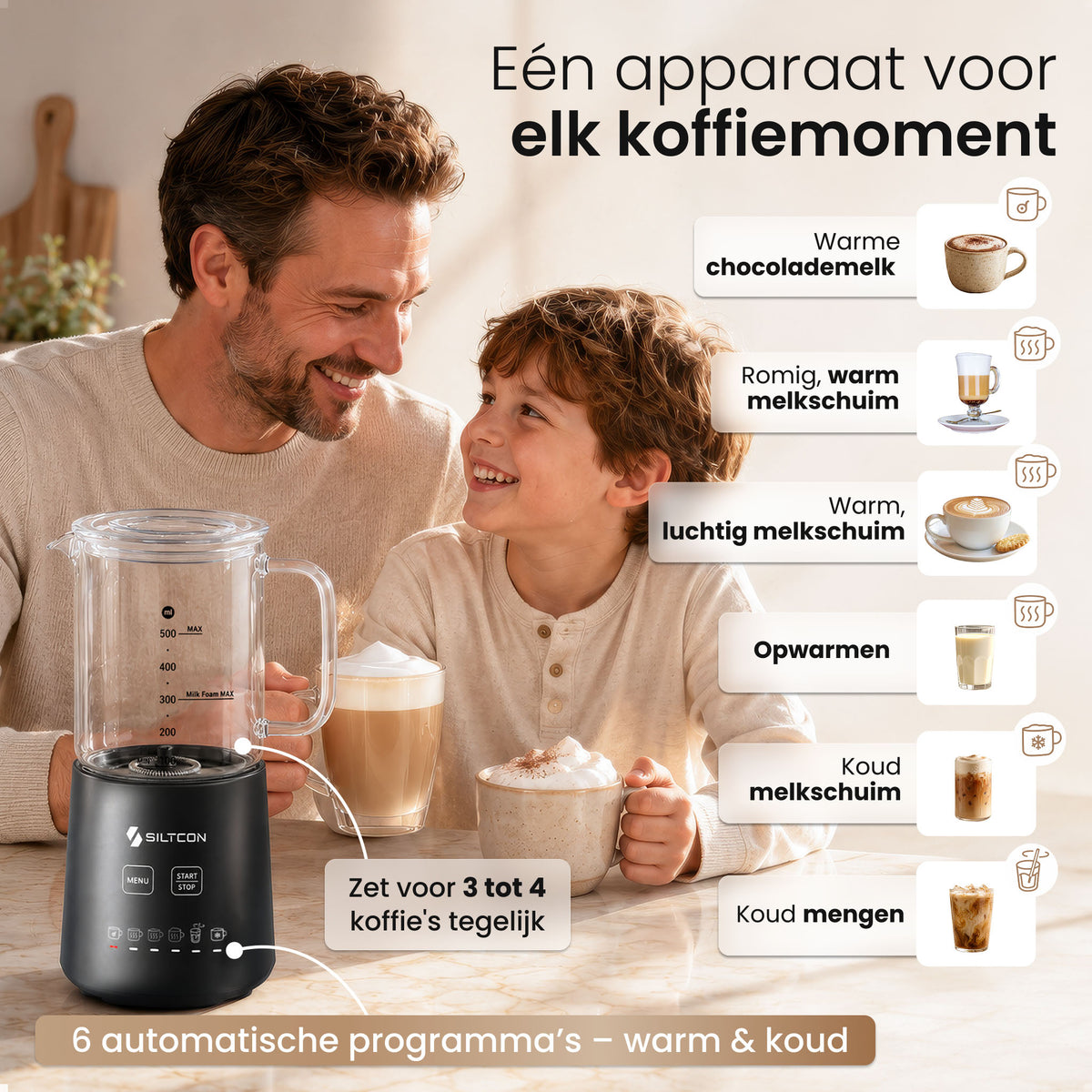 Siltcon® Melkopschuimer