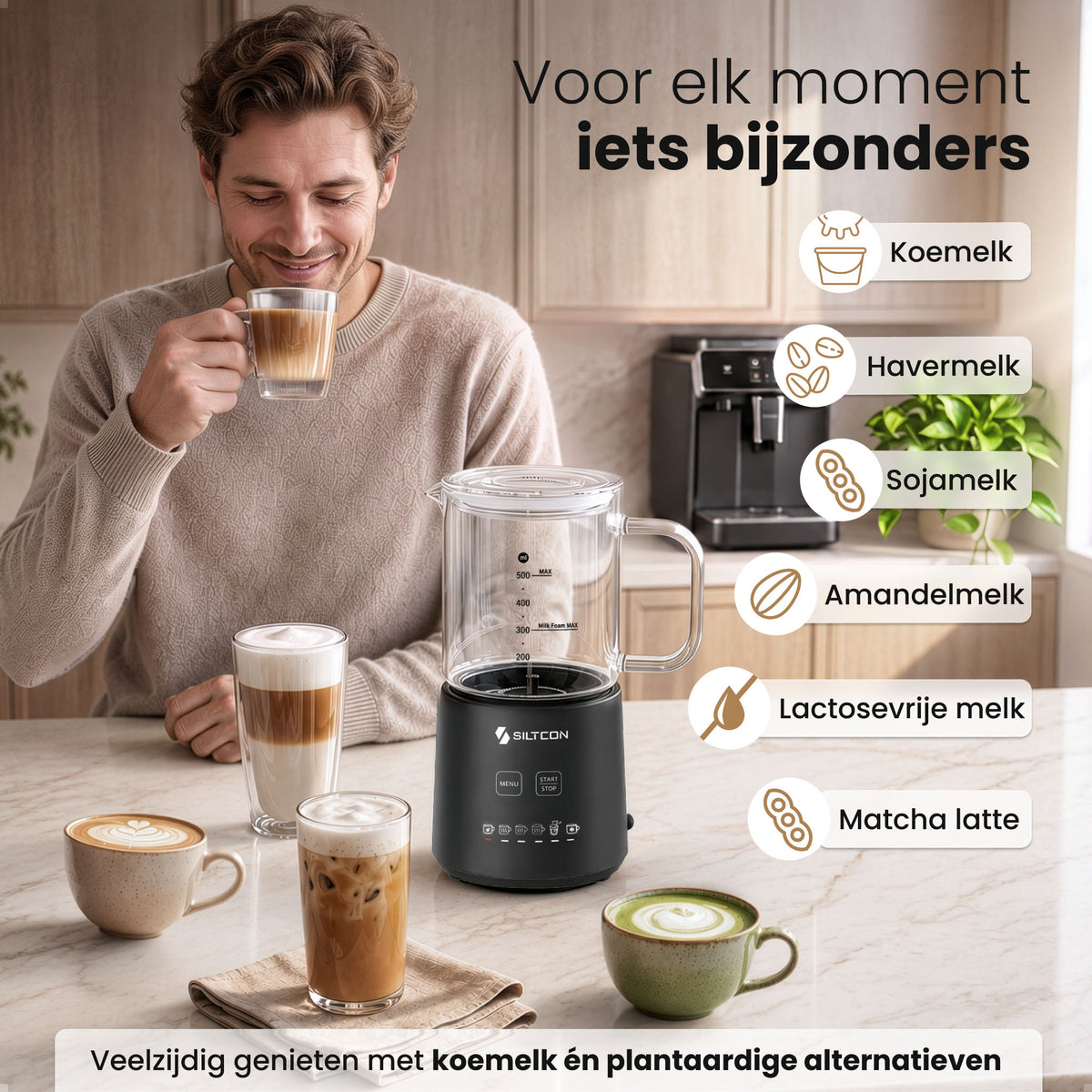 Siltcon® Melkopschuimer
