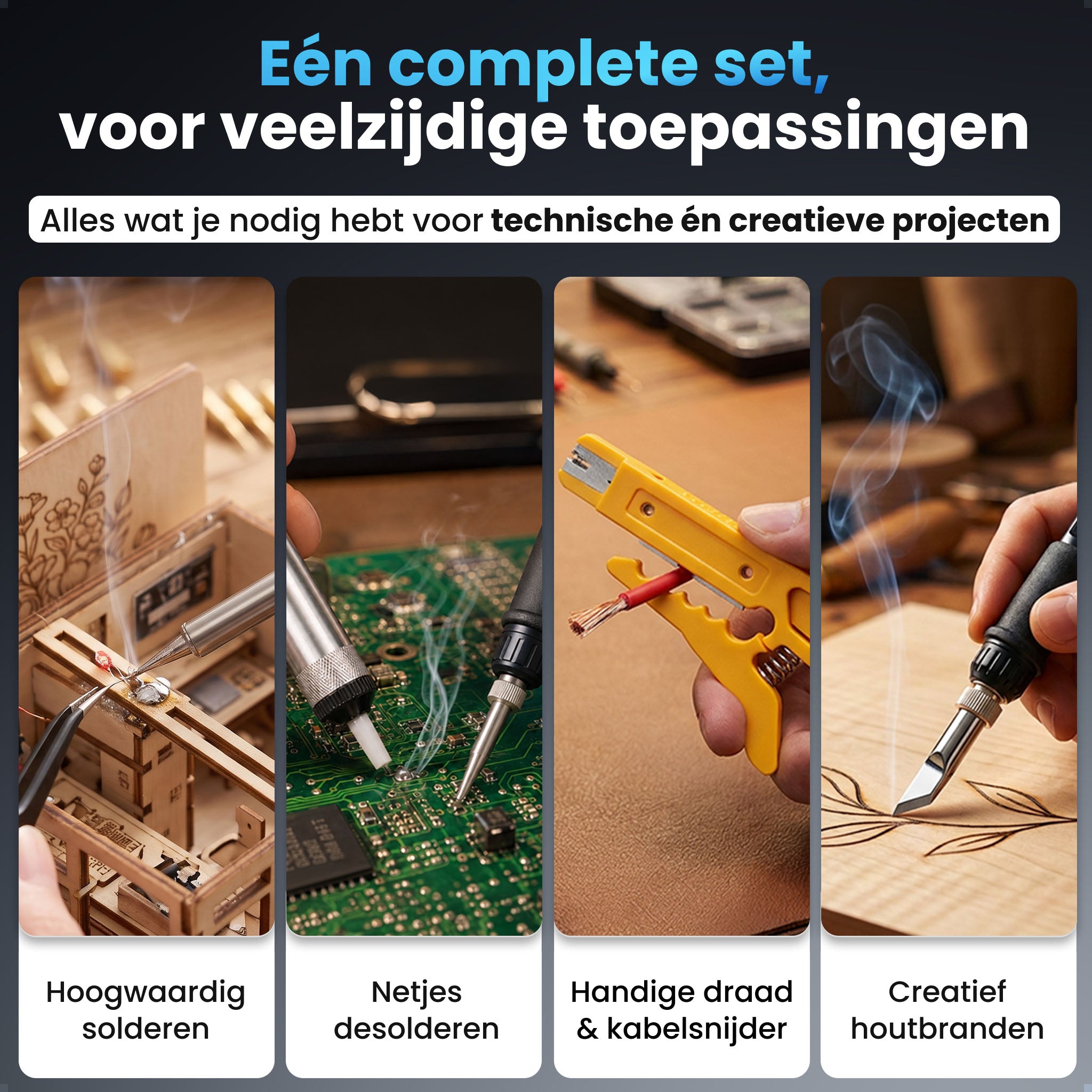 Siltcon® 3 in 1 Soldeerbout Set 60-80W - 55-Delig