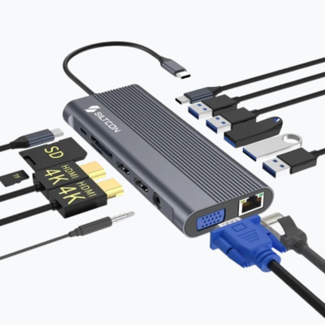 Siltcon® 14 in 1 USB C Hub - Docking Station Laptop