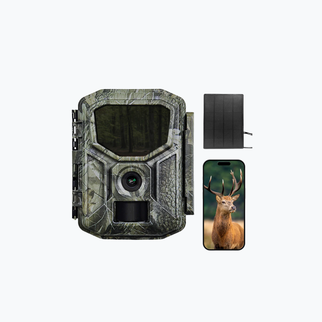 Siltcon Wildcamera met zonnepaneel aan kabel 8K