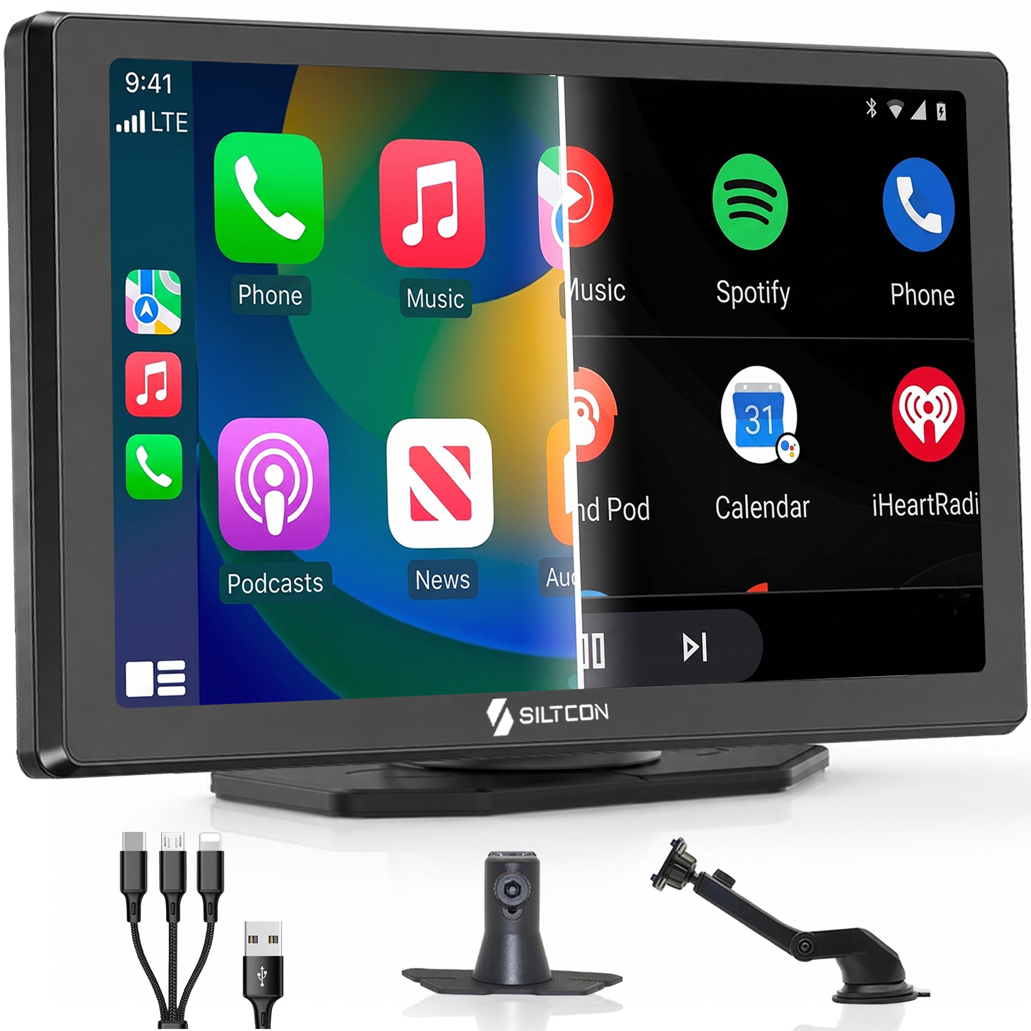 Siltcon® Geschikt voor Carplay Scherm 9 Inch