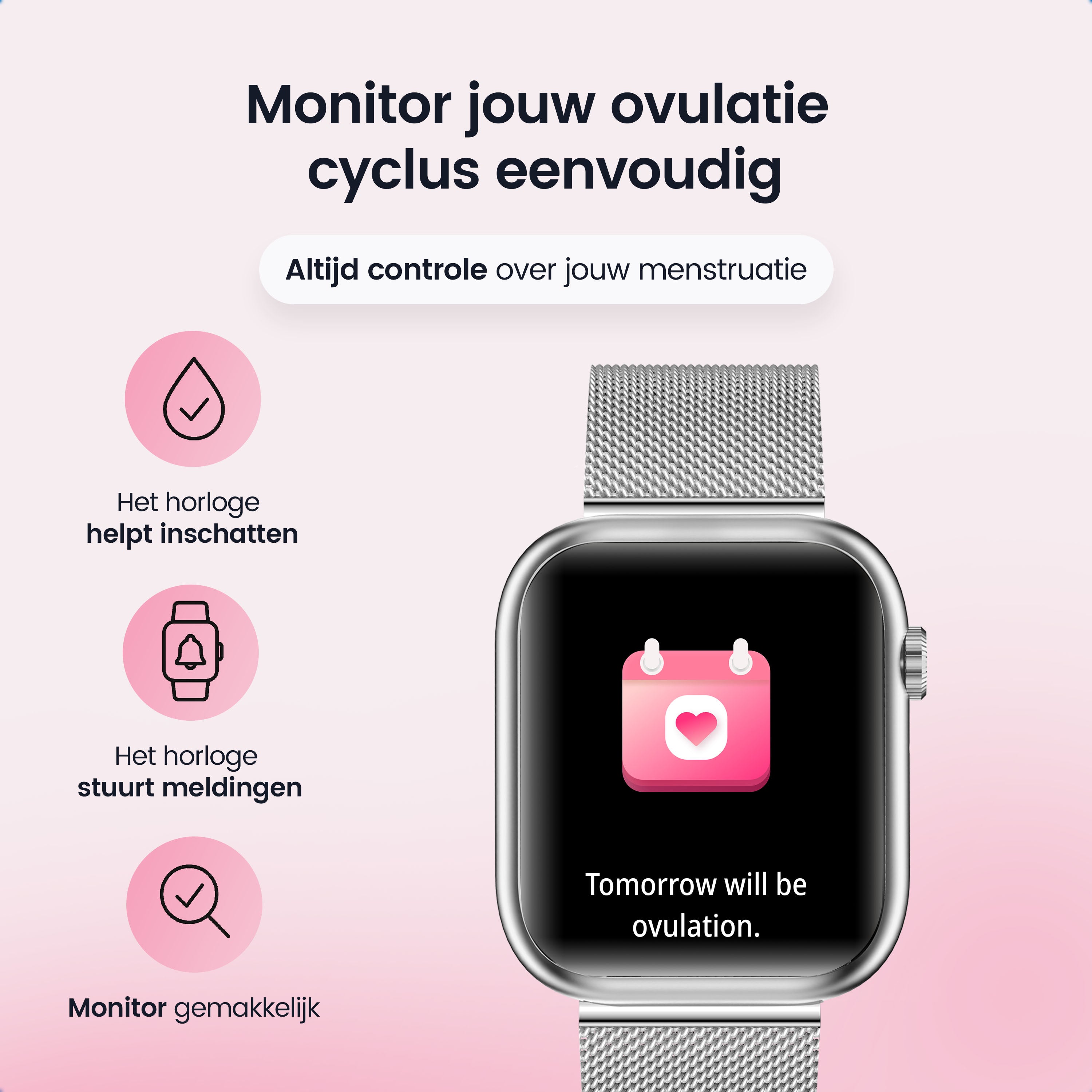 Siltcon Seréa Smartwatch Dames - Zilver
