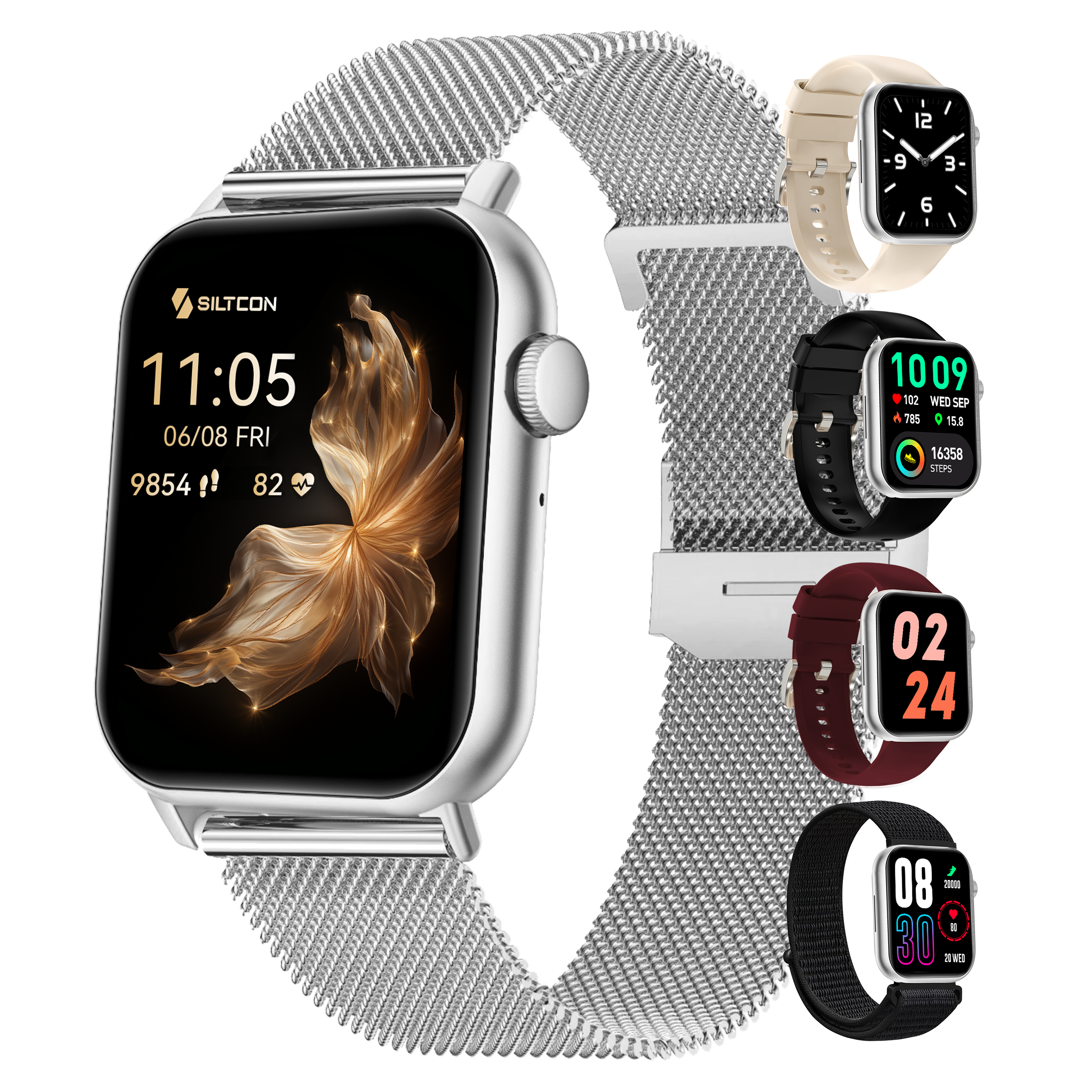 Siltcon Seréa Smartwatch Dames - Zilver