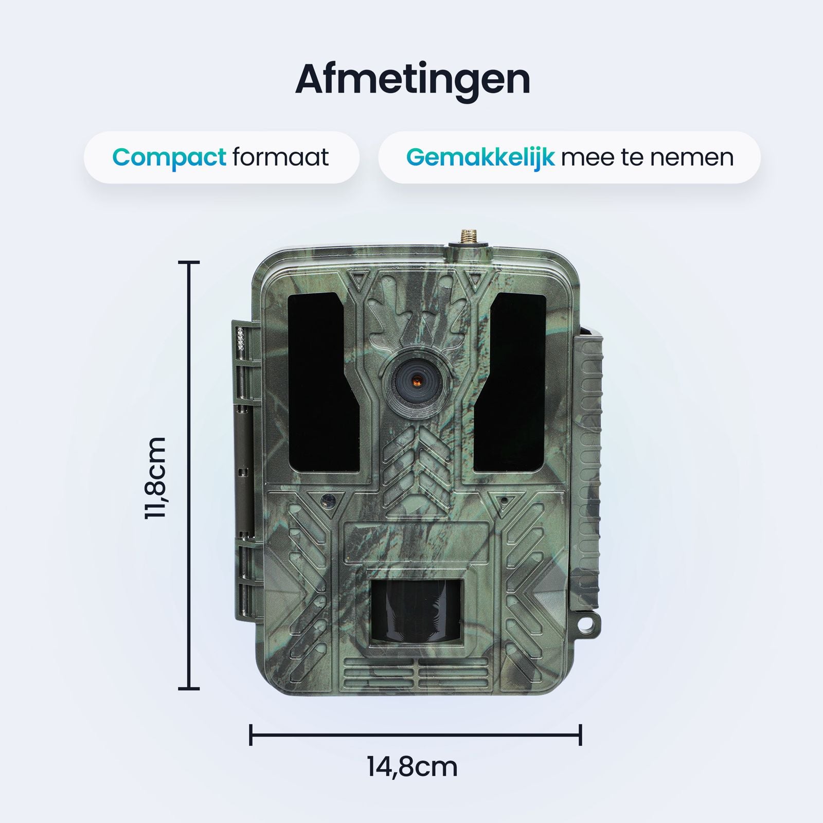 Caméra Siltcon®Wild - 4K Ultra HD & 60MP - Caméra animalière extérieure - APP WiFi - Incl. SD 128 Go - Trépied - 12 batteries - Modèle 2024