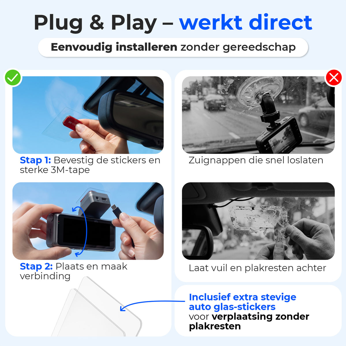 Siltcon Dashcam 4K + 2K Voor & Achter - WiFi GPS - 64GB